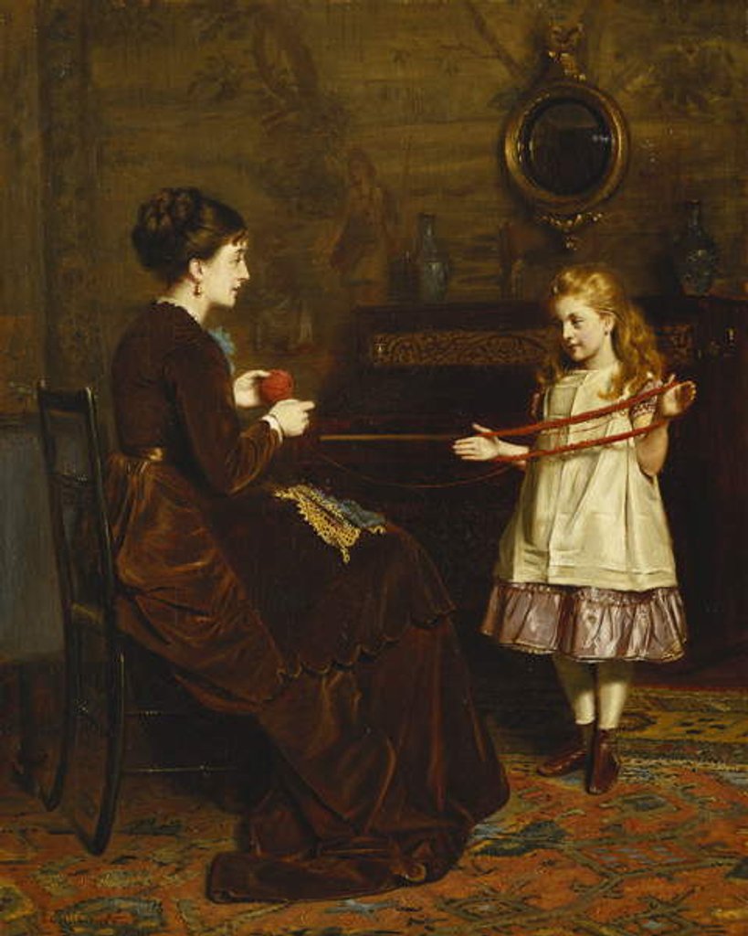 Detail of Mother's Little Helper, 1874 by George Goodwin Kilburne