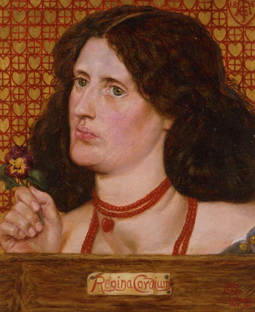 Detail of Regina Cordium - Portrait of Ellen Heaton, 1861 by Dante Gabriel Charles Rossetti