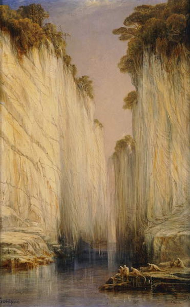 Detail of The Marble Rocks - Nerbudda Jubbulpore, 1882 by Edward Lear