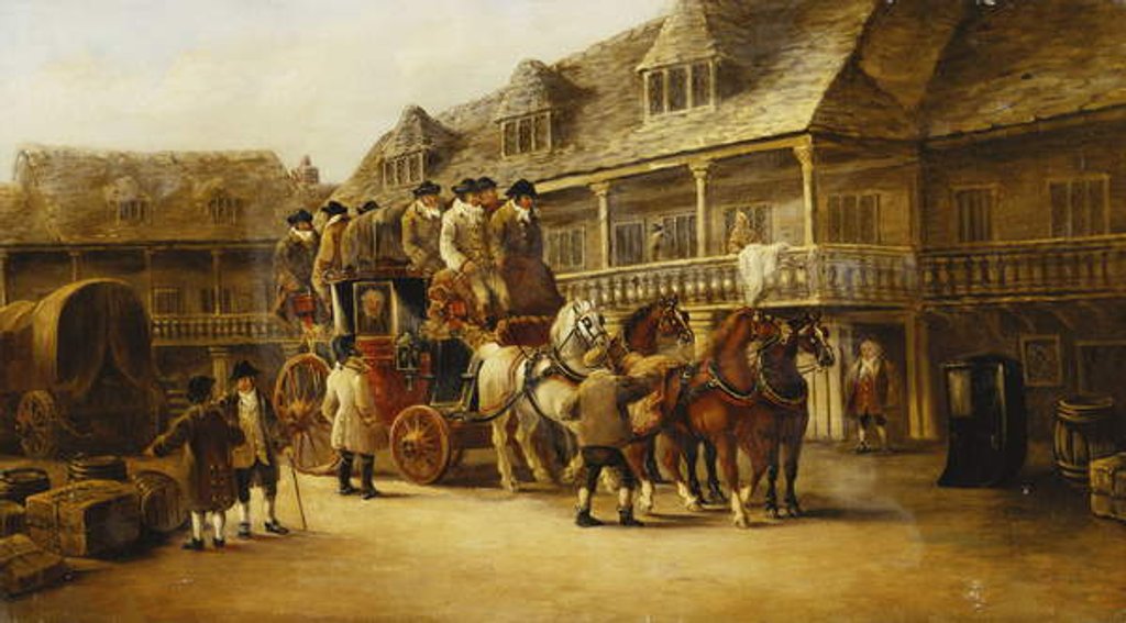 Detail of Boarding the Coach to London, 1879 by J.C. Maggs