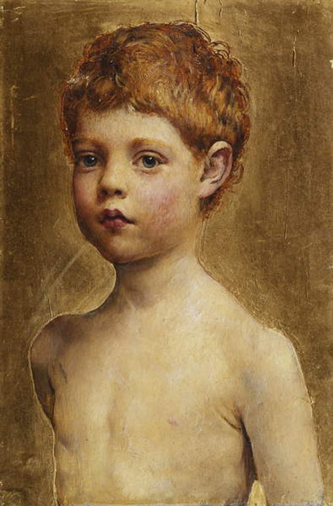 Detail of Portrait of a Boy by Annie Louisa Swynnerton