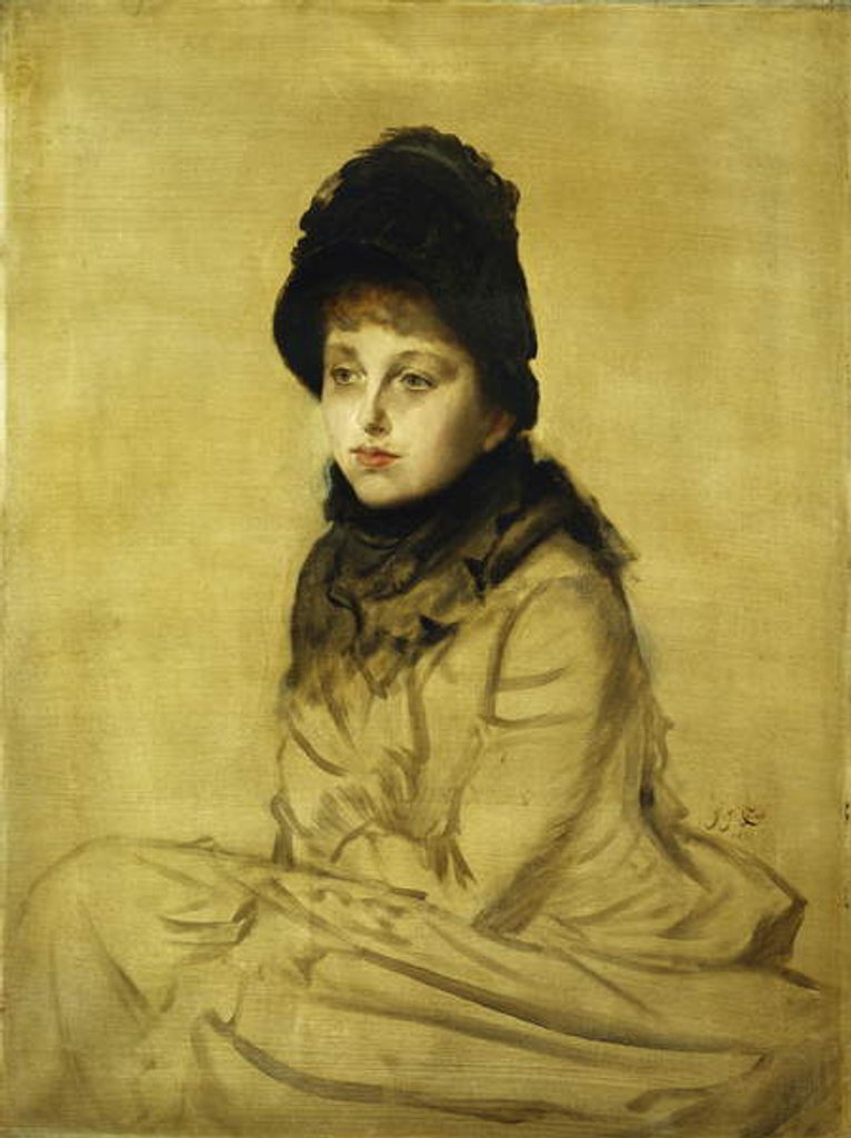 Detail of A Portrait of Kathleen Newton, 1877 by James Jacques Joseph Tissot