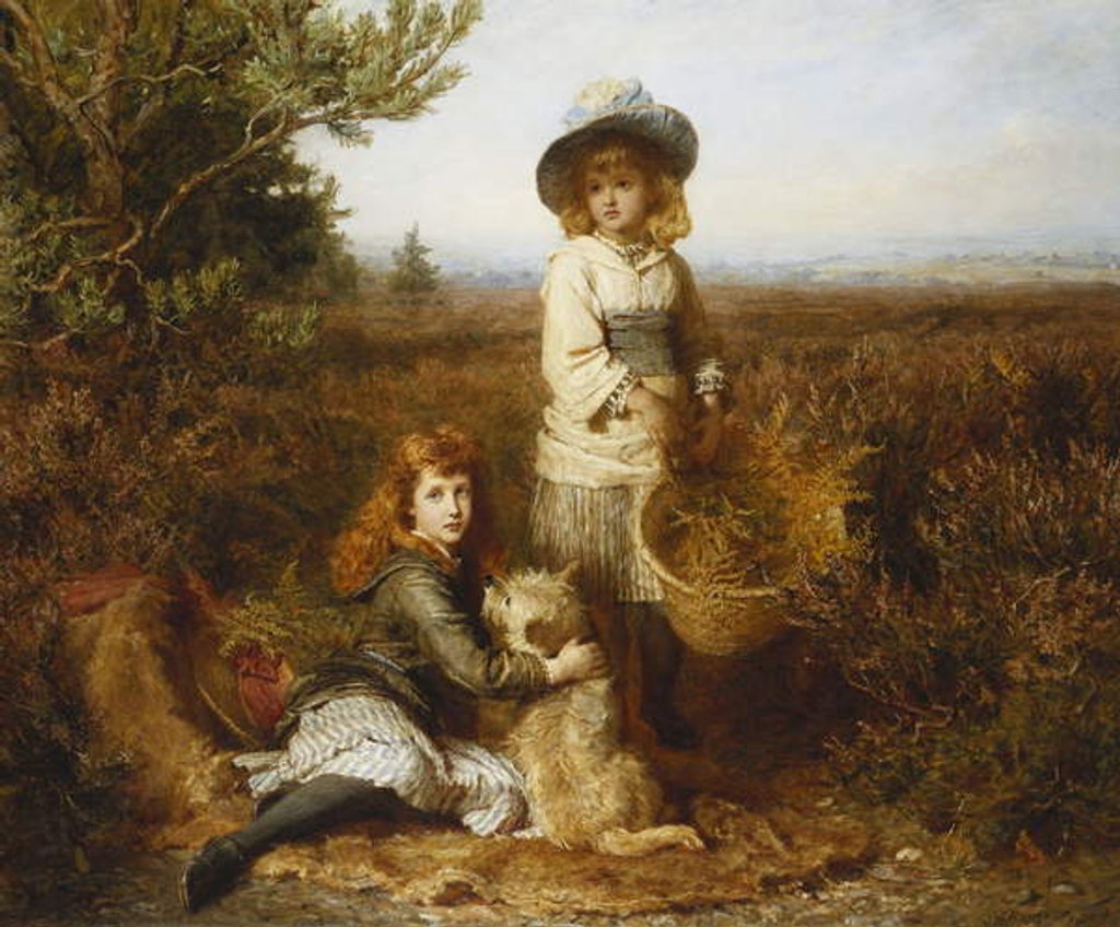 Detail of Among the Ferns, 1877 by Karl Wilhelm Friedrich Bauerle