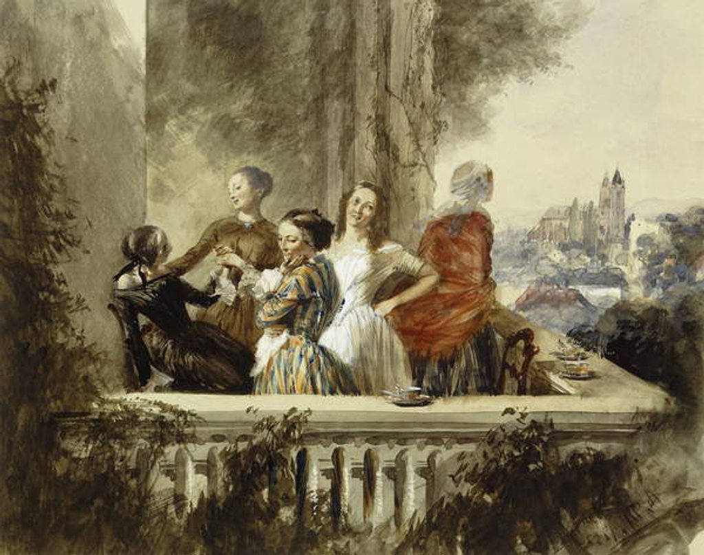 Detail of Im Freien, 1852 by Adolph Friedrich Erdmann von Menzel