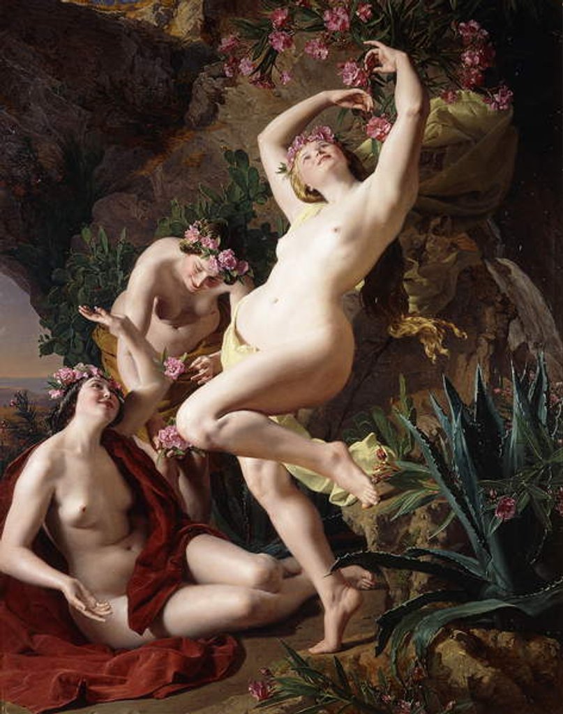 Detail of The Nymphs in Homer's Odyssey by Ferdinand Georg Waldmuller