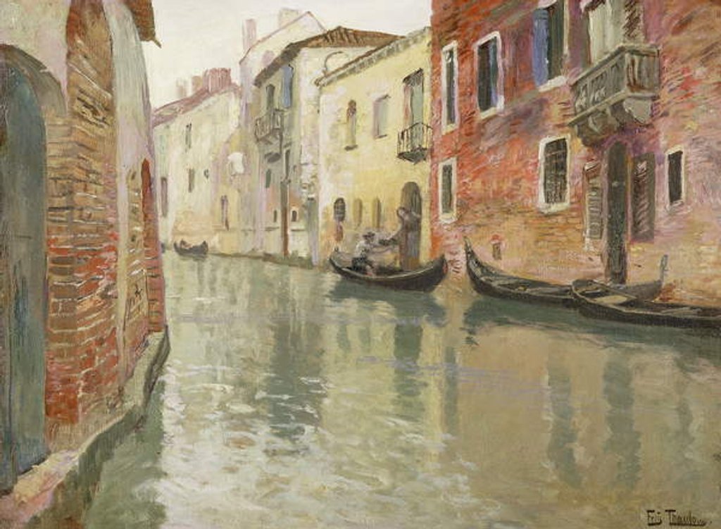 Detail of A Venetian Backwater by Fritz Thaulow