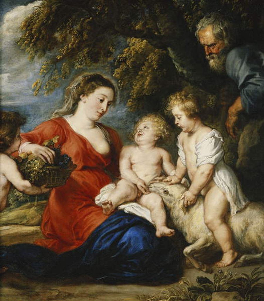 Detail of The Holy Family with the Infant Saint John the Baptist by Peter Paul Rubens