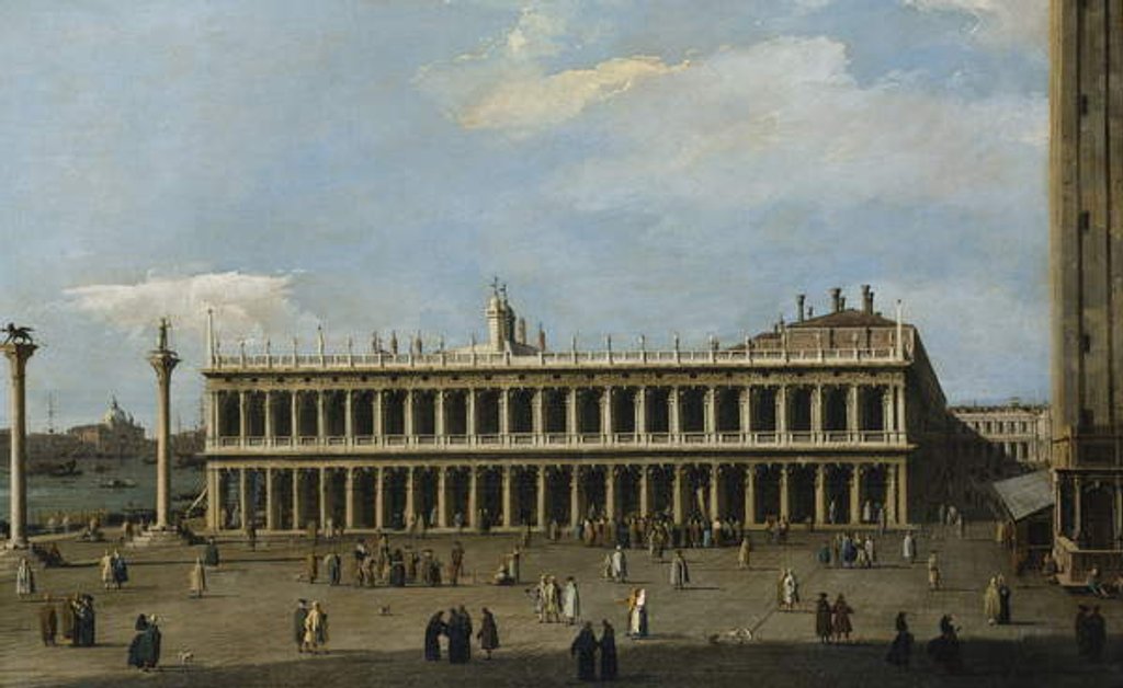Detail of The Library and the Piazzetta, Venice by Canaletto