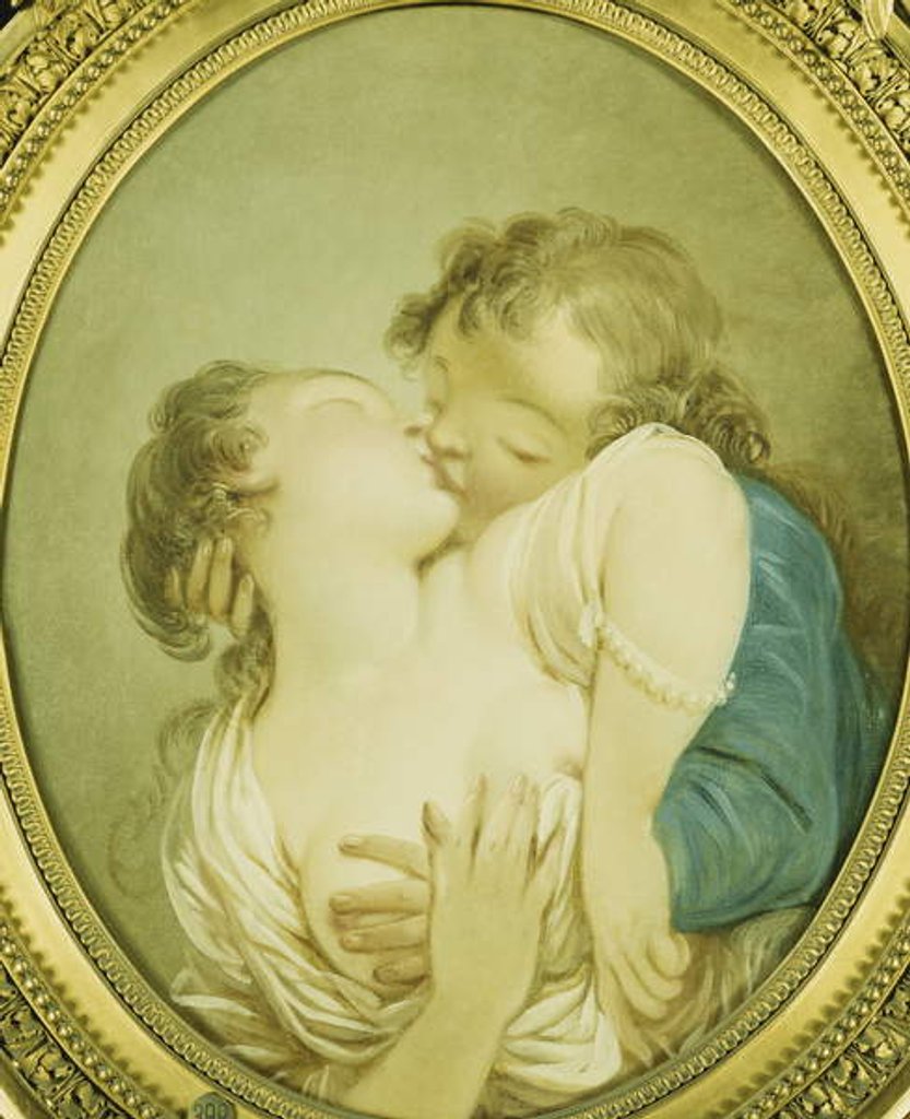 Detail of Young Lovers by Jean-Honore Fragonard
