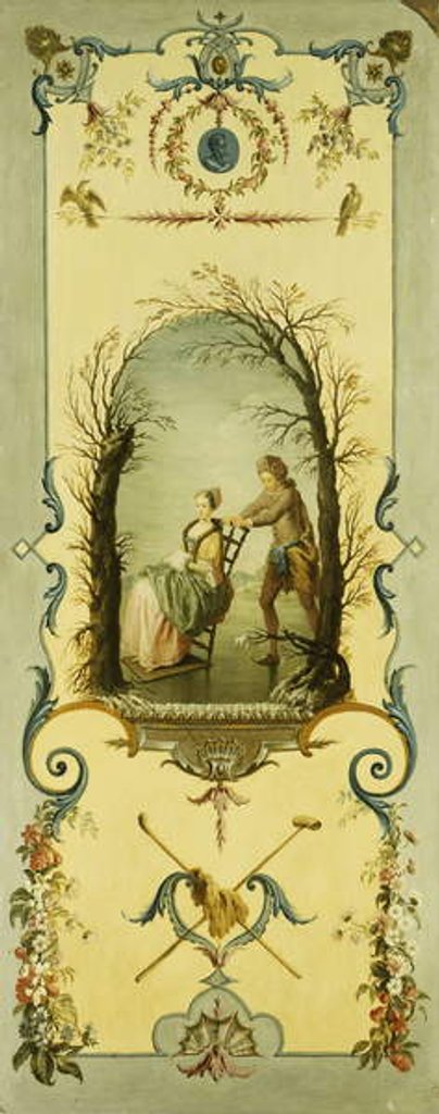 Detail of Three Decorative Panels with Allegories of Winter, Summer and Autumn by Nicolas (school of) Lancret