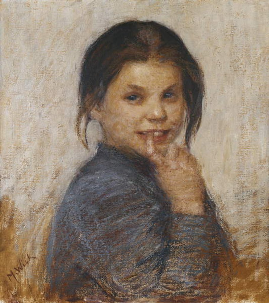 Detail of Portrait of a Girl by Maria Wiik