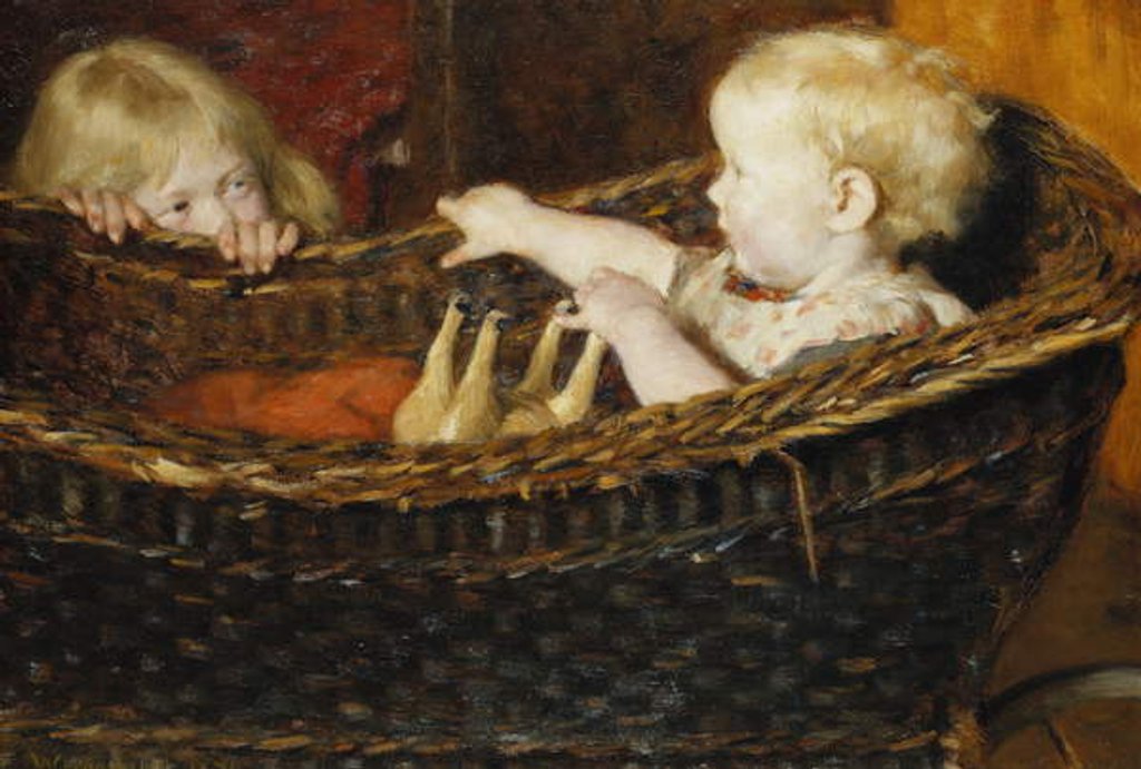 Detail of Children Playing, 1891 by Erik Theodor Werenskiold