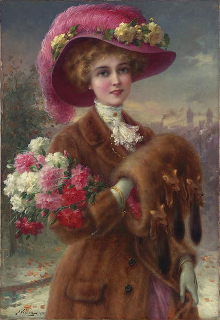Detail of Winter Beauty, 1910 by Emile Vernon