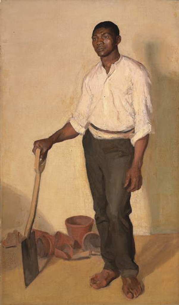Detail of Portrait of Negro Gardener, c.1905 by Harold Gilman