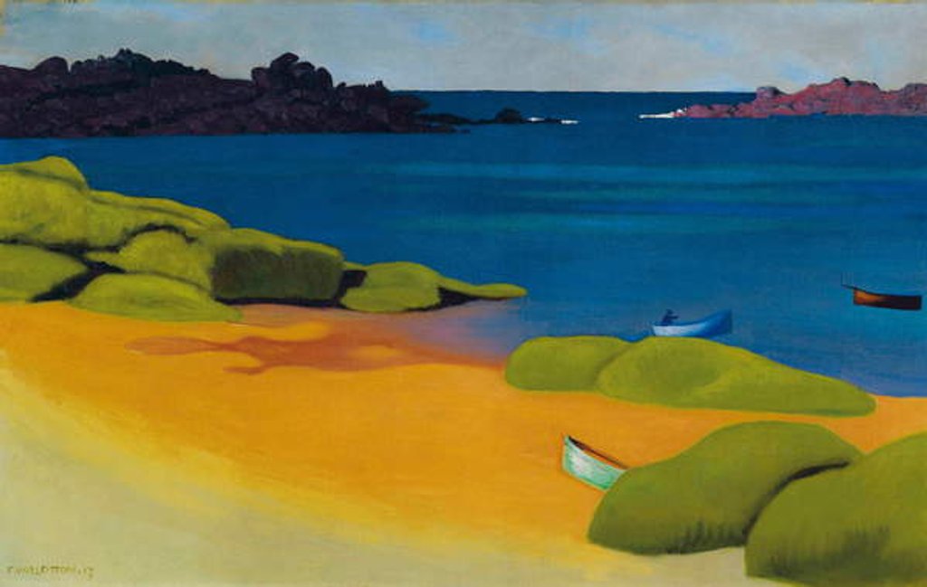 Detail of Bay at Tregastel, 1917 by Felix Edouard Vallotton