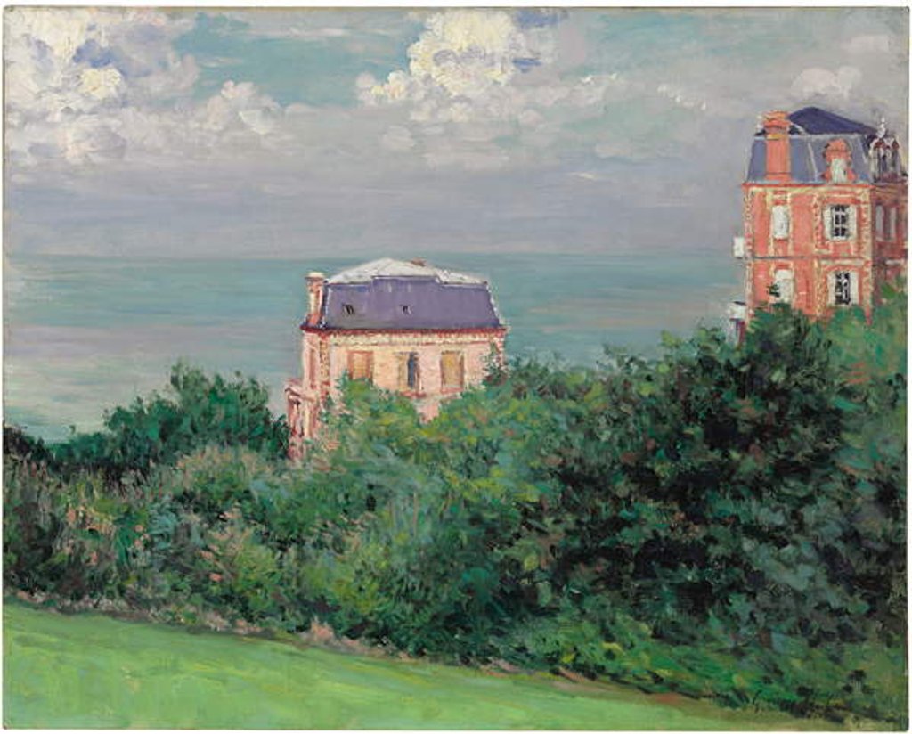 Detail of Villas at Villers-sur-Mer by Gustave Caillebotte