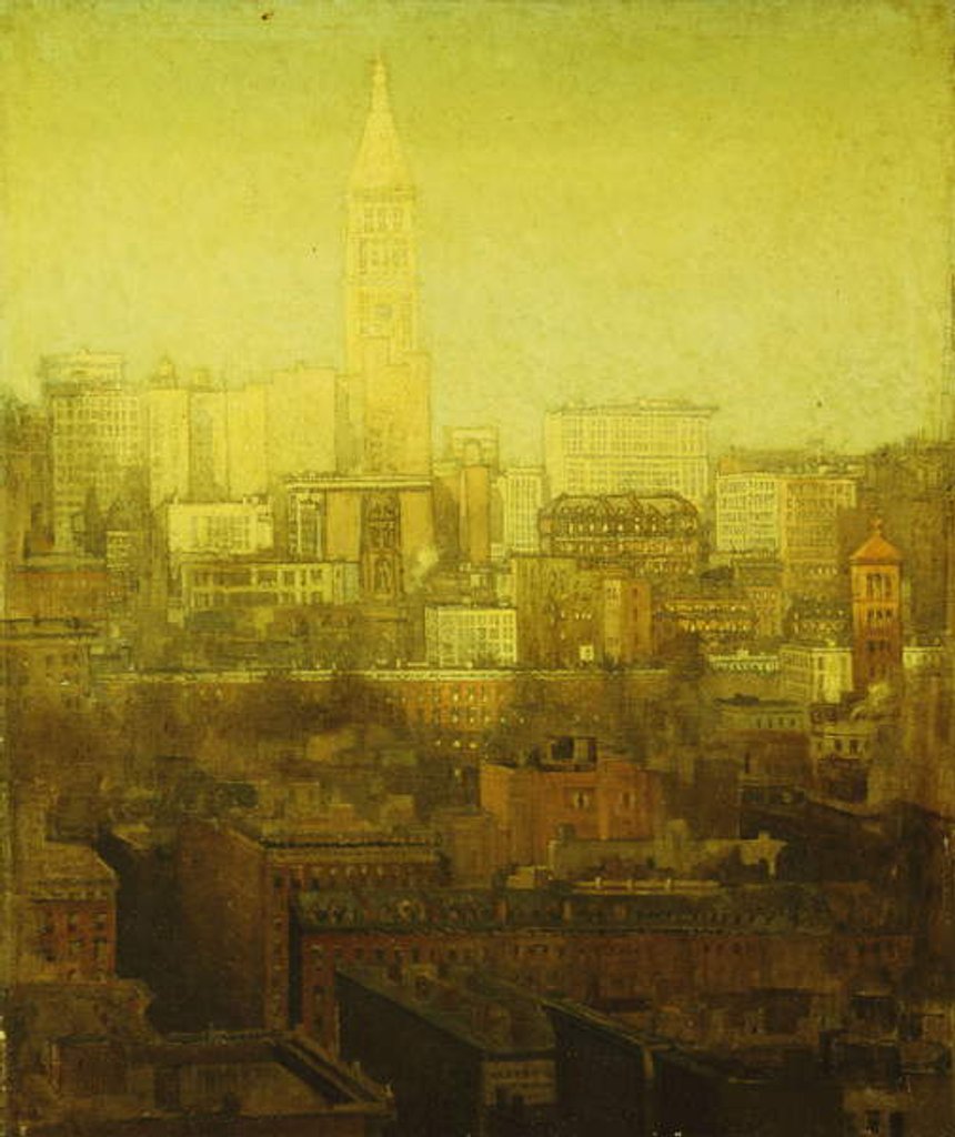 Detail of New York Cityscape by Paul Cornoyer