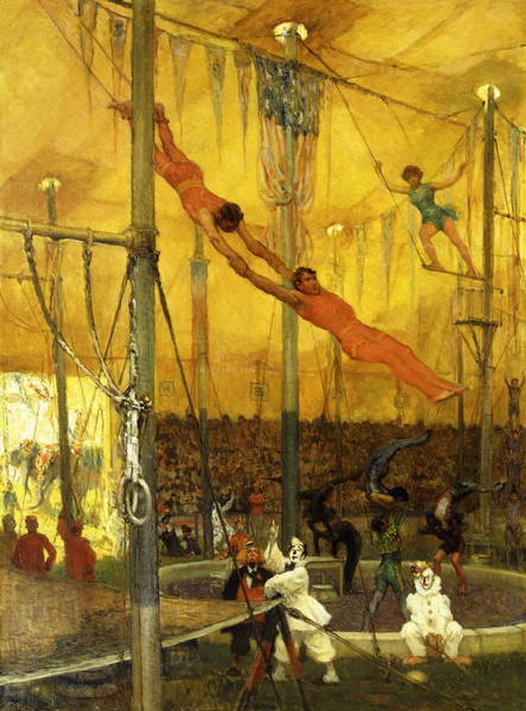 Detail of Trapeze Artists by Francis Luis Mora