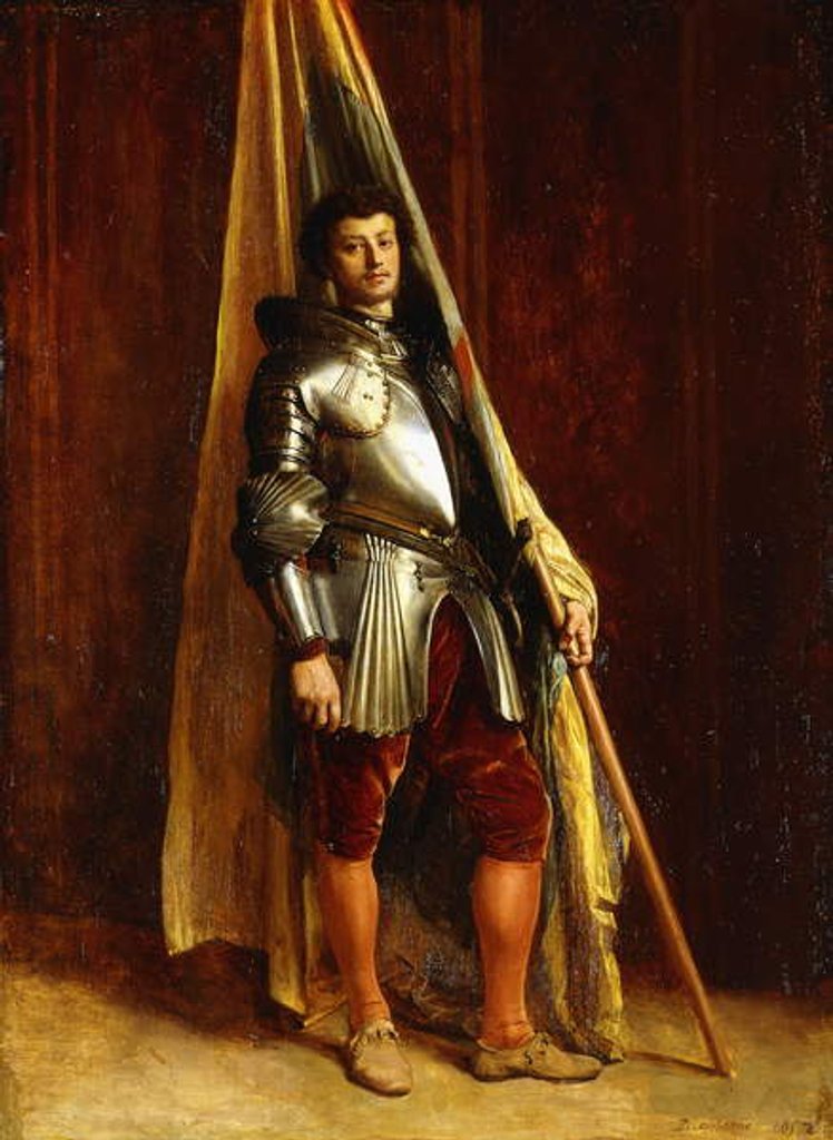 Detail of A Man of War; Un Homme de Guerre by Jean-Louis Ernest Meissonier