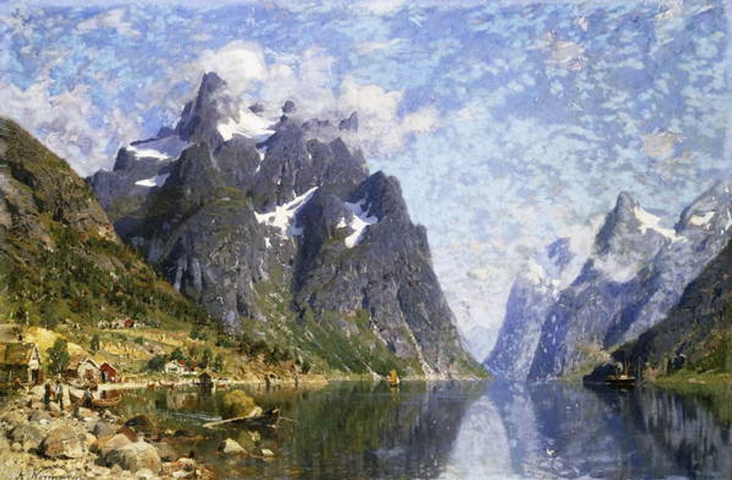 Detail of Hardanger Fjord, Norway by Adelsteen Normann