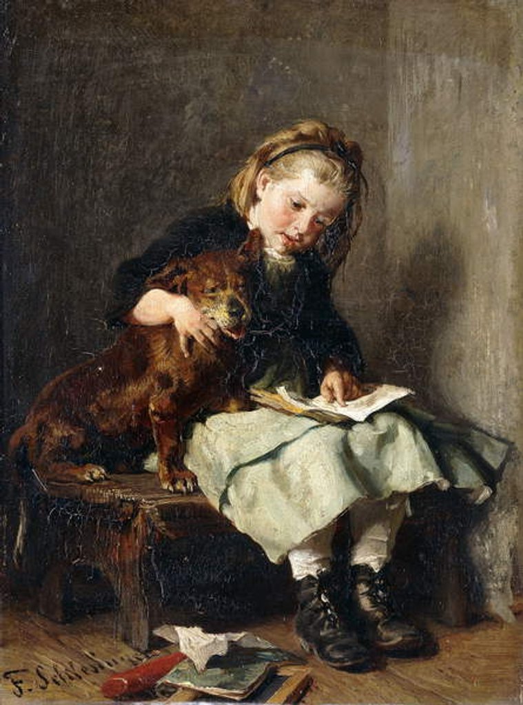 Detail of The Best Friends; Die Herzensfreunde by Felix Schlesinger