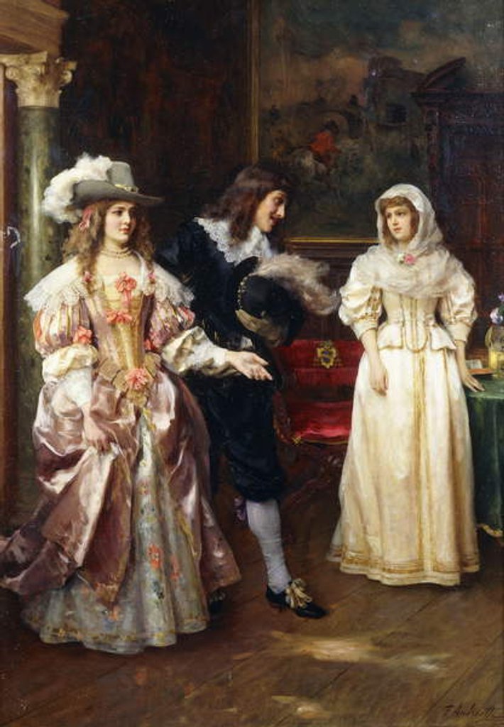 Detail of Gallant Visit; Visita Galante by Federigo Andreotti