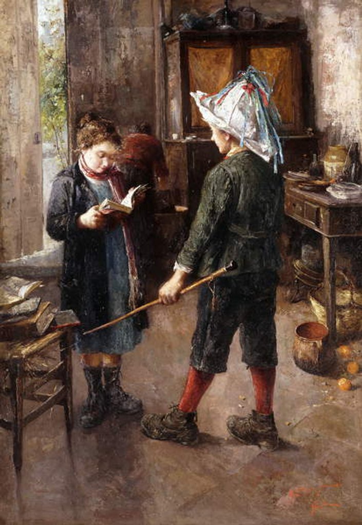 Detail of The Lesson by Ettore Scognamiglio
