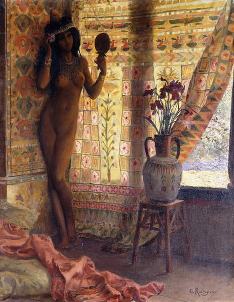 Detail of The Mirror; Le Miroir by Georges Marie Rochegrosse