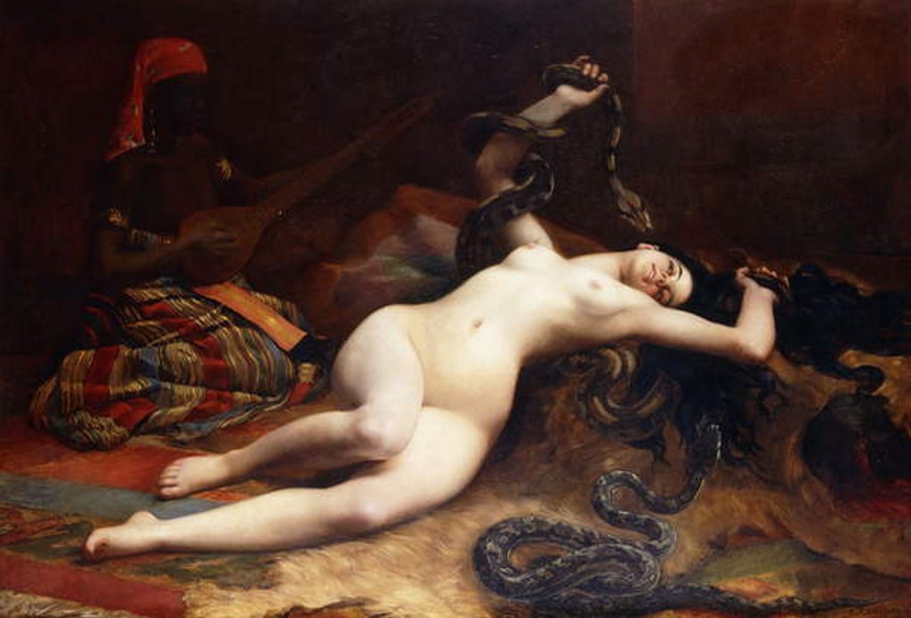 Detail of A Charmer by Emile Cambiaggio