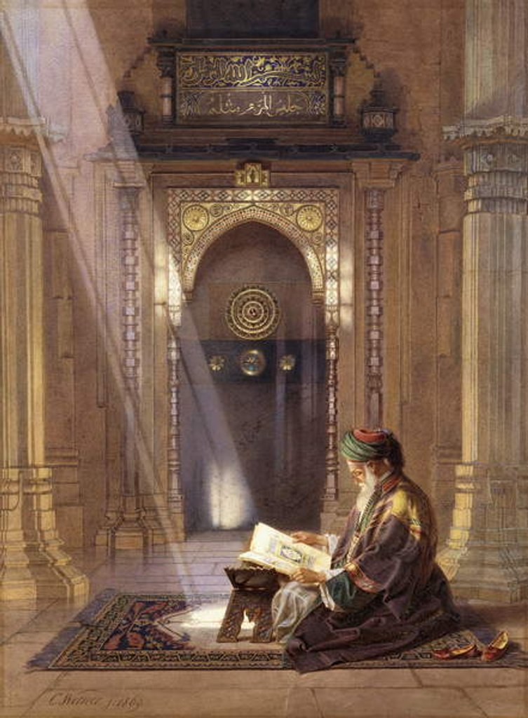 Detail of In the Mosque by Carl Friedrich Heinrich Werner
