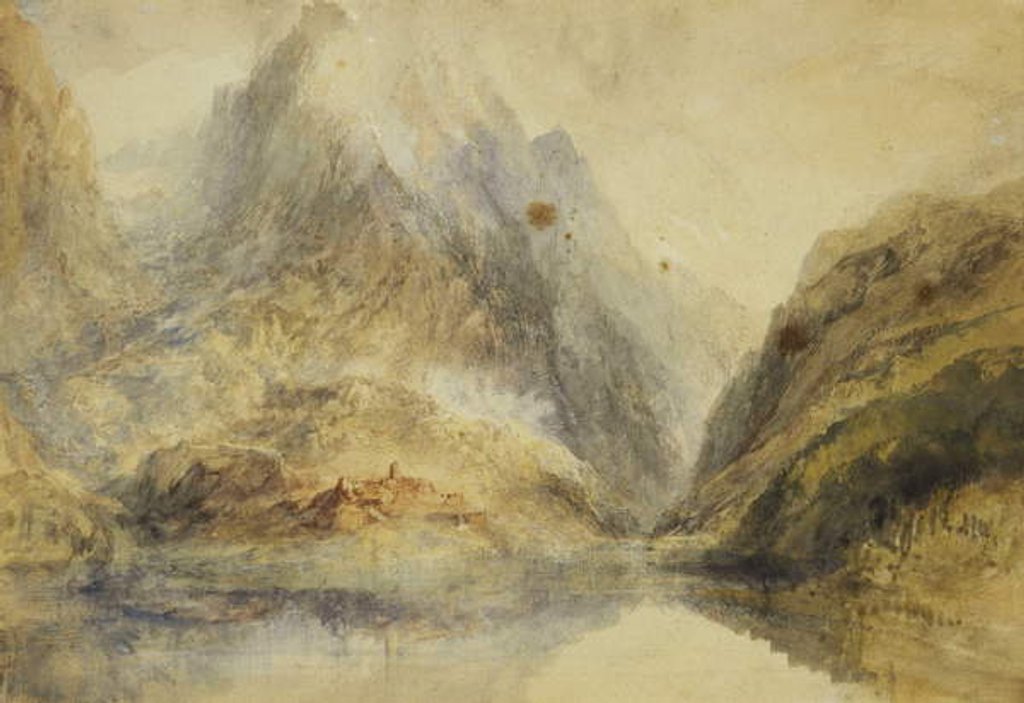 Detail of A Swiss Alpine Landscape, c.1843 by Joseph Mallord William Turner