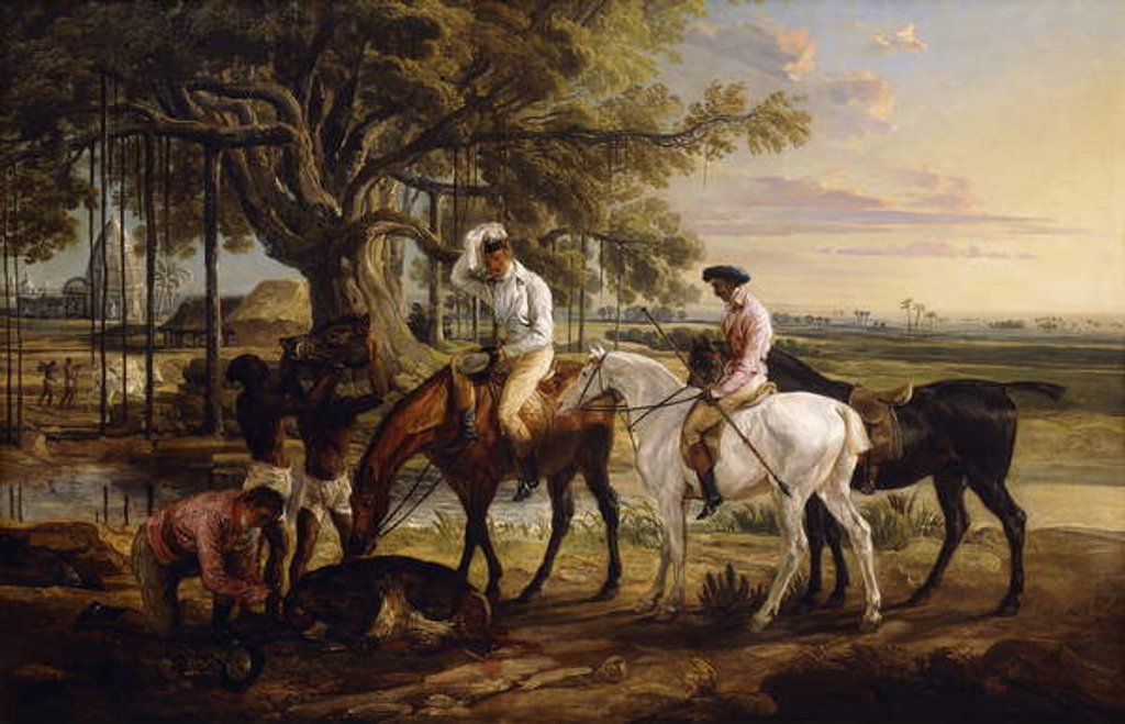 Detail of Sir Charles Blunt at the Death of the Boar, 1816 by James Ward