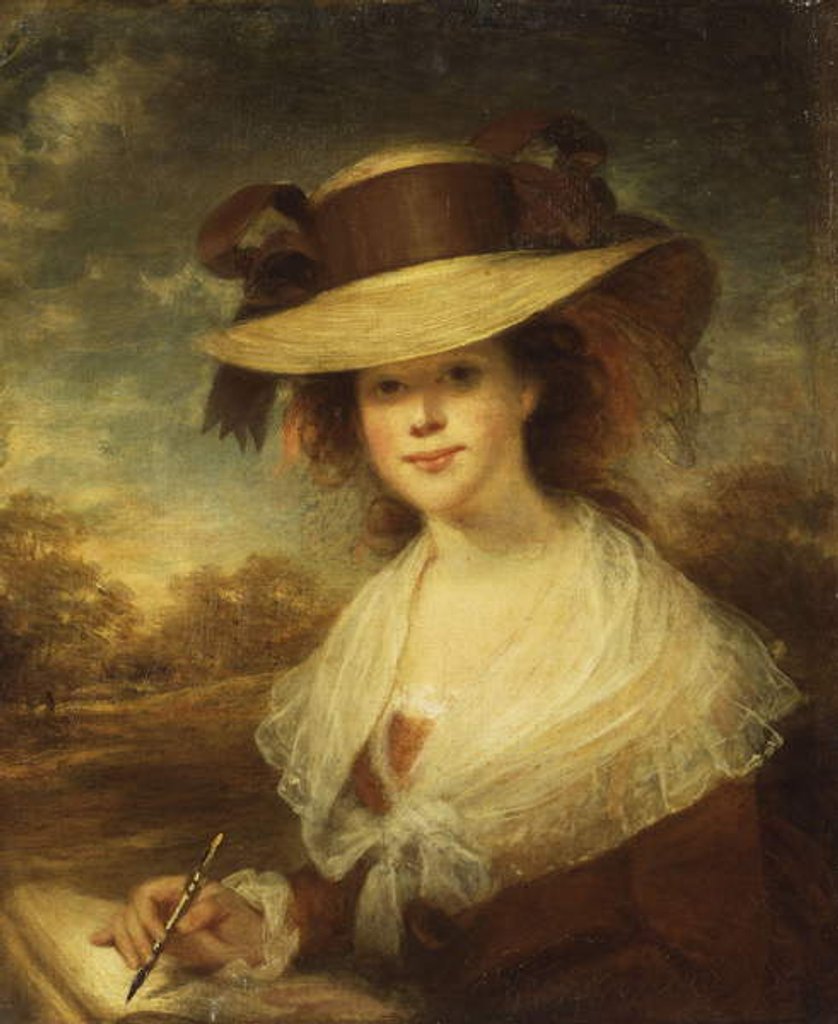 Detail of Portrait of Lady Beechley, the Artist's Wife by William Beechey
