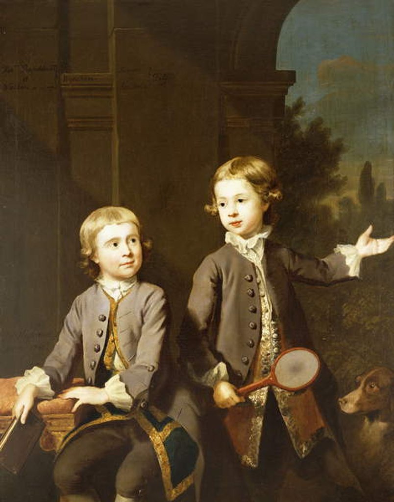 Detail of Double Portrait of Henry Penruddocke Wyndham and his Brother Wandham by Joseph Highmore