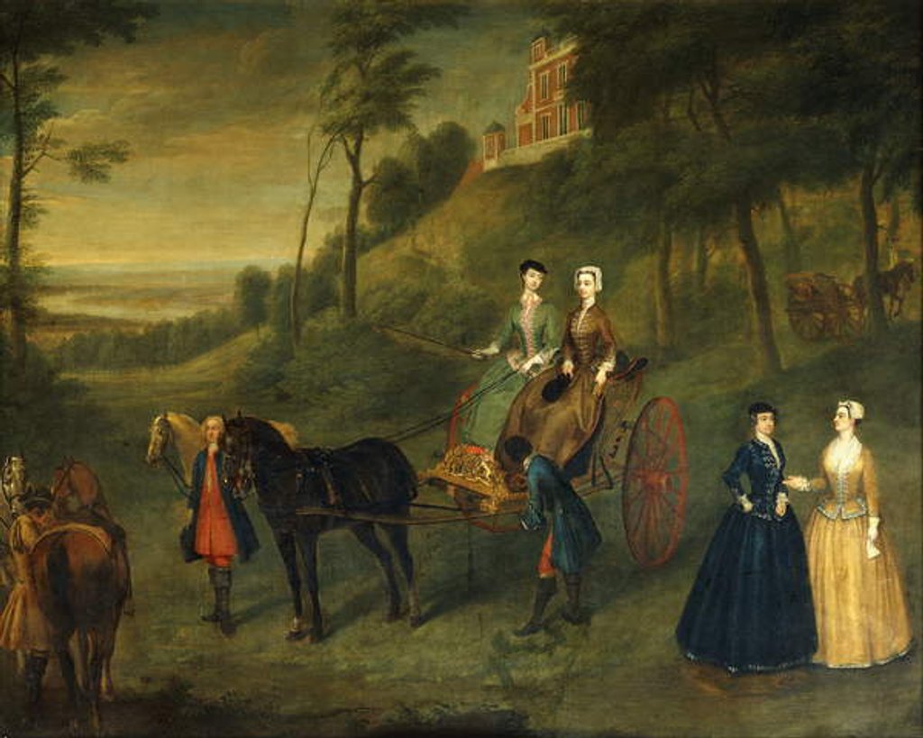 Detail of Ladies and Maids of Honour in Greenwich Park by Charles Phillips
