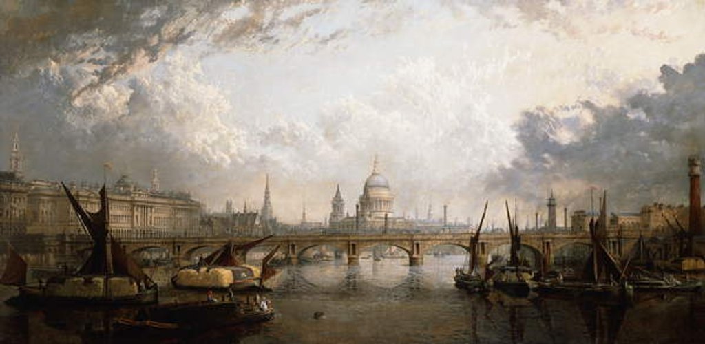 Detail of The Thames from Hungerford Bridge, 1871 by John MacVicar Anderson