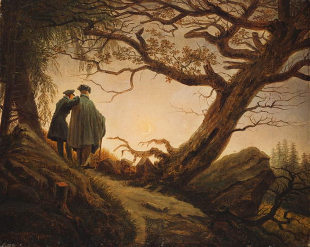 Detail of Two Men Contemplating the Moon, 1825-1830 by Caspar David Friedrich