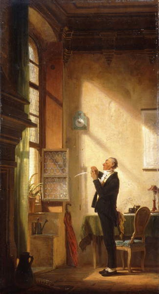 Detail of A Writer Sharpening his Quill; Der Schreiber, eine Feder schneidend by Carl Spitzweg