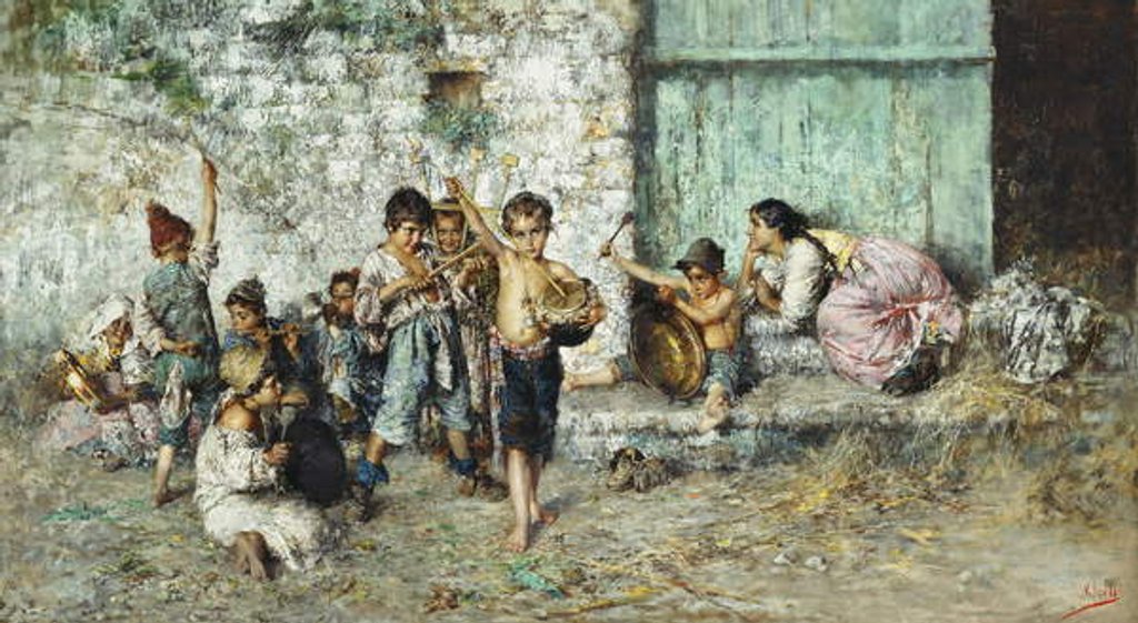 Detail of The Young Musicians by Vicenzo Irolli
