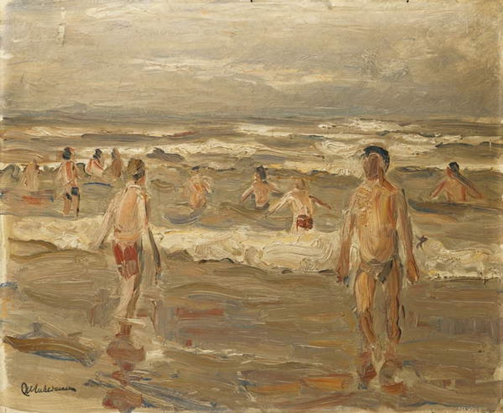 Detail of Boys Bathing in the Sea; Badende Knaben im Meer, 1899 by Max Liebermann