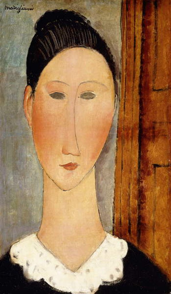 Detail of Head of Girl; Testa di Ragazza, c.1918 by Amedeo Modigliani