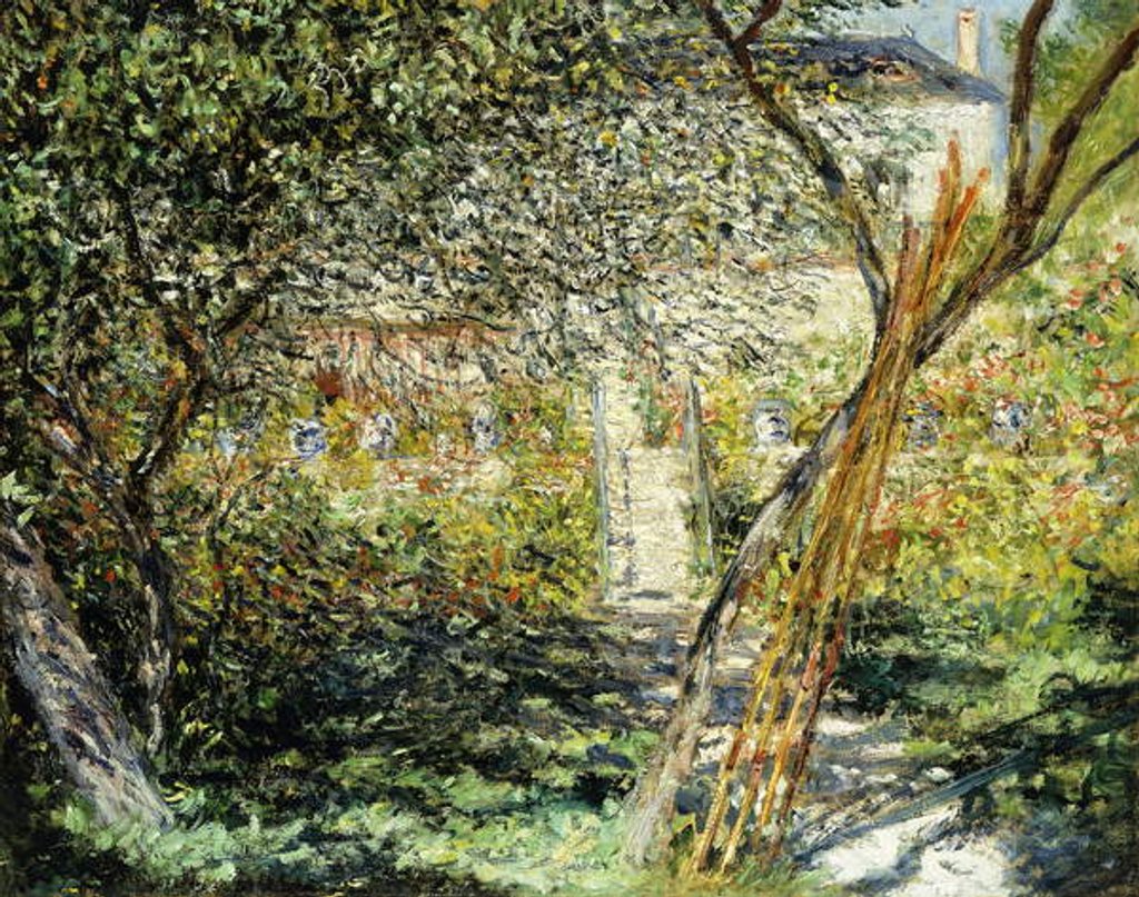 Detail of A Garden in Vetheuil; Le Jardin de Vetheuil, 1881 by Claude Monet