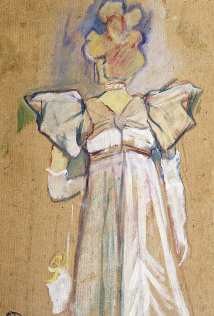 Detail of Jane Avril, 1893 by Henri de Toulouse-Lautrec