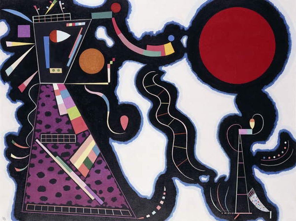 Detail of The Red Circle; Der Rote Kreis, 1939 by Wassily Kandinsky