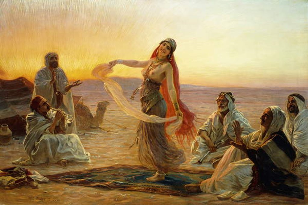 Detail of The Bedouin Dancer by Otto Pilny