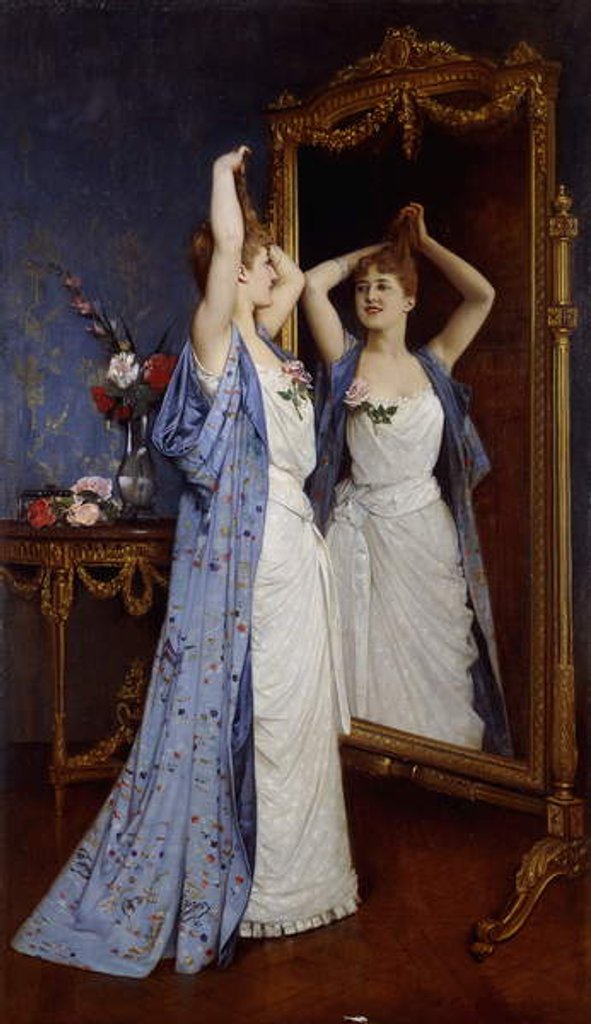 Detail of The Toilet; La Toilette, 1889 by Auguste Toulmouche