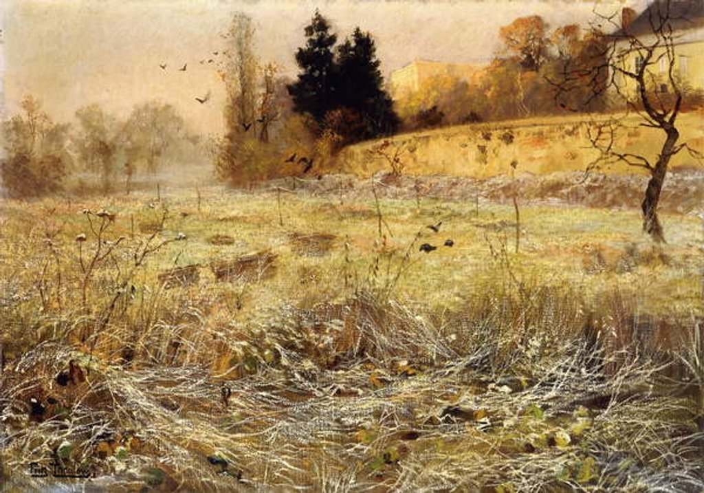 Detail of The Hoar Frost, c.1900 by Fritz Thaulow