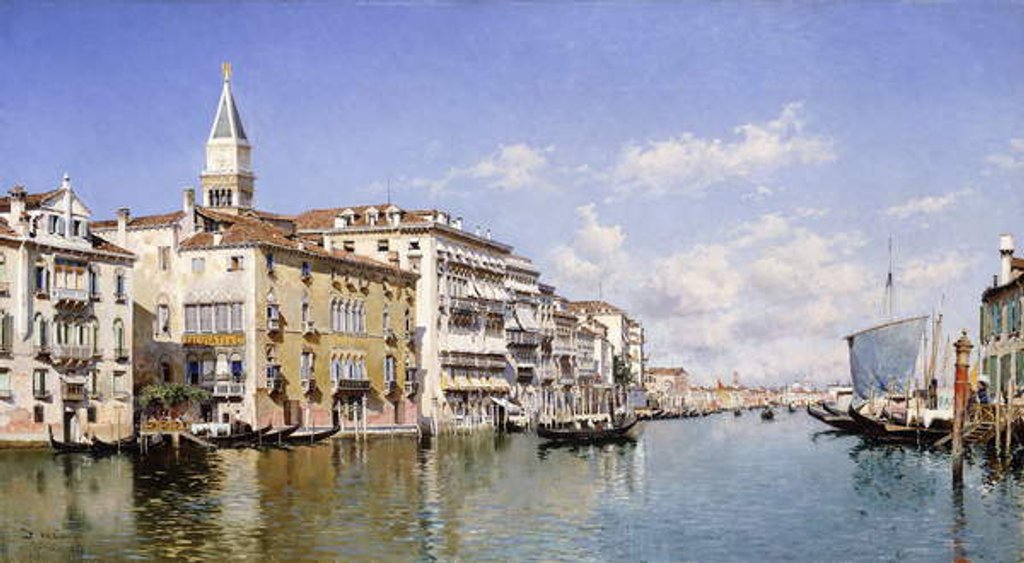 Detail of The Grand Canal, Venice, 1883 by Federico del Campo