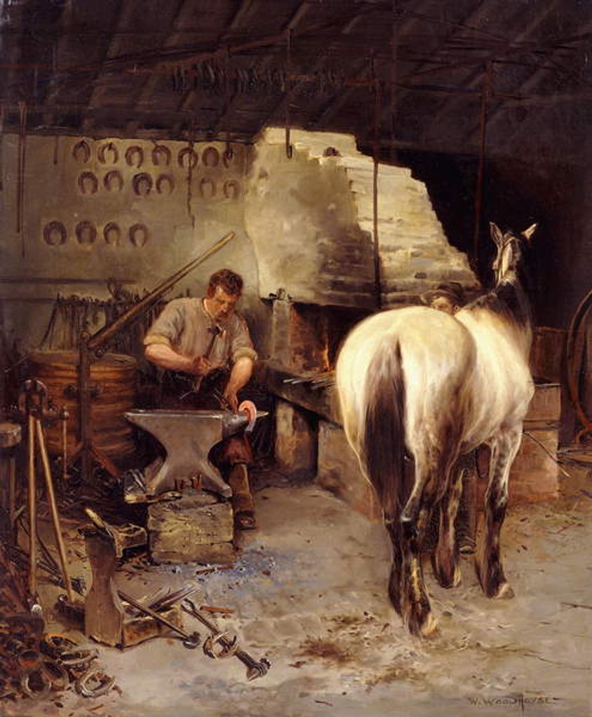 Detail of The Blacksmith's Shop by William Woodhouse