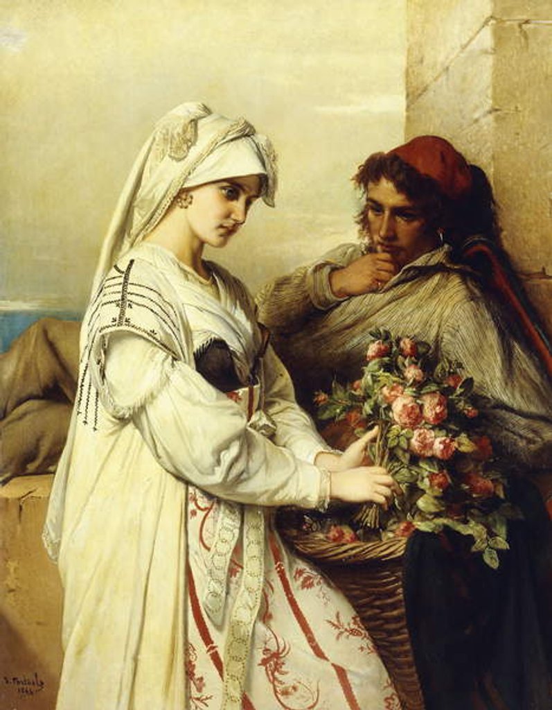 Detail of Idyll, 1864 by Jean Francois Portaels